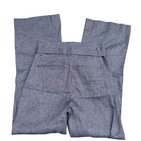 NWOT Banana Republic Blue Belted Linen Pants Size 4 - Picture 5 of 5